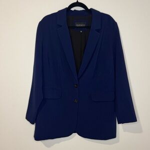 ELOQUII Size 14 Royal Blue Two Button Blazer Structured Career Jacket